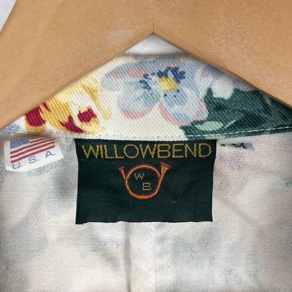Vintage 80s Willowbend Floral Blazer M Jacket USA Made Golden Girls Cottagecore - Picture 2 of 8